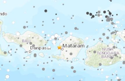 印尼马塔兰西北海域发生5.5级地震震源深度10公里
