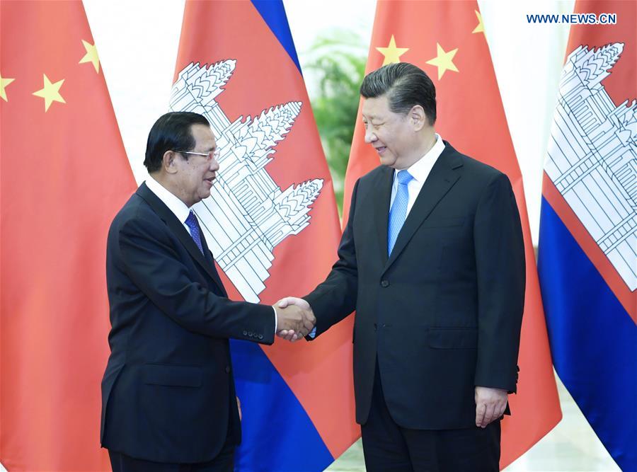 CHINA-BEIJING-XI JINPING-CAMBODIAN PM-MEETING (CN)