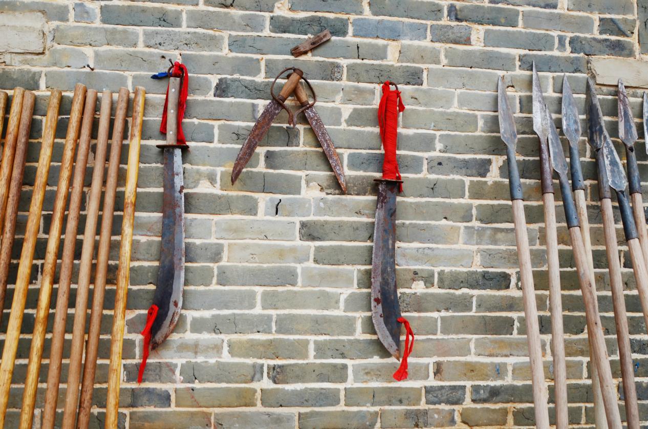 露圩传统武术所用的各种器械（图源：宾阳县文化馆）